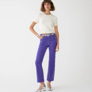 J Crew High-rise slim demi-boot pant in corduroy